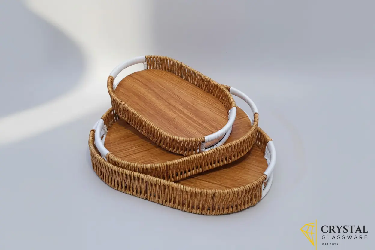 oval 3Pcs Tray Set 